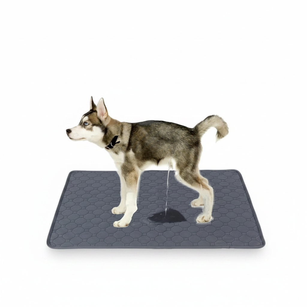 Tapete higiênico lavável reutilizável para cães em fundo branco