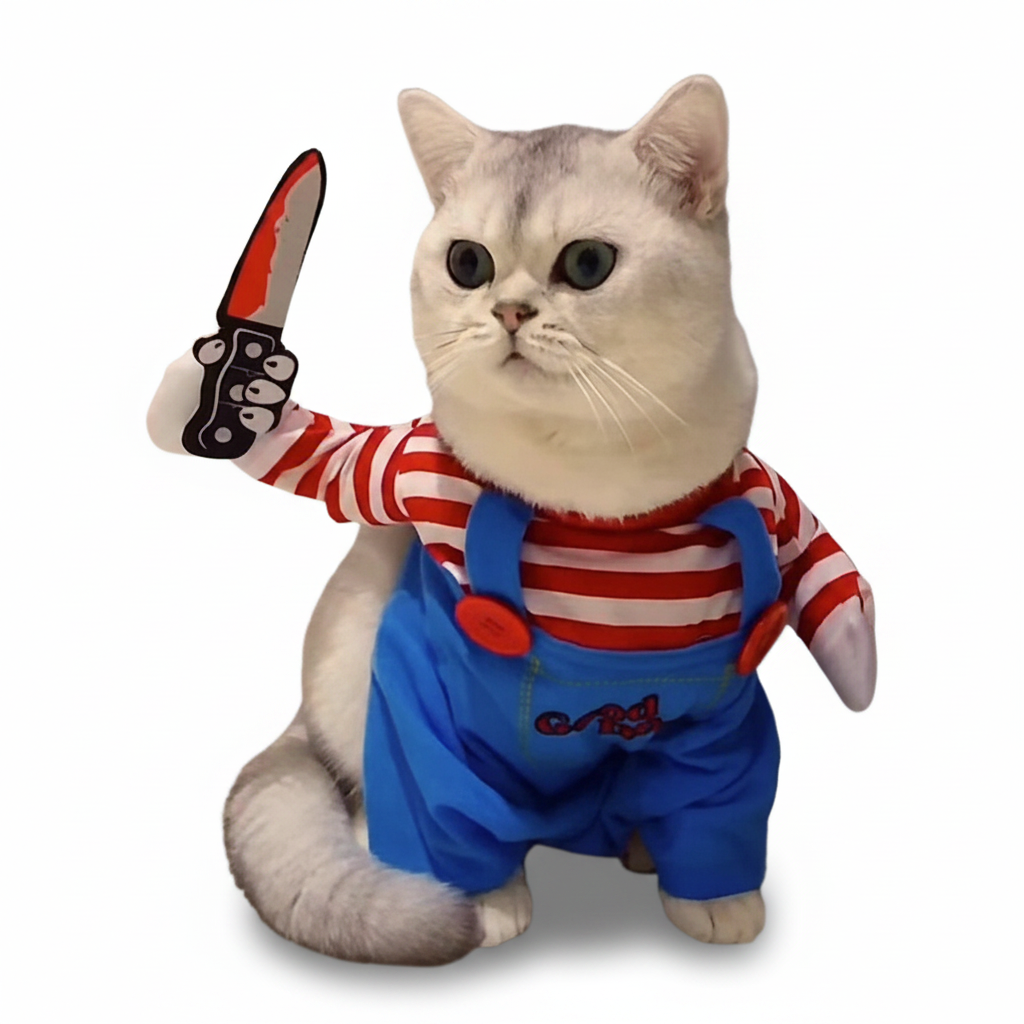 Fantasia para pets halloween cosplay divertida para cães e gatos em fundo branco