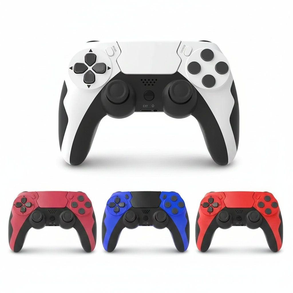 Controle gamer bluetooth sem fio vibração em fundo branco