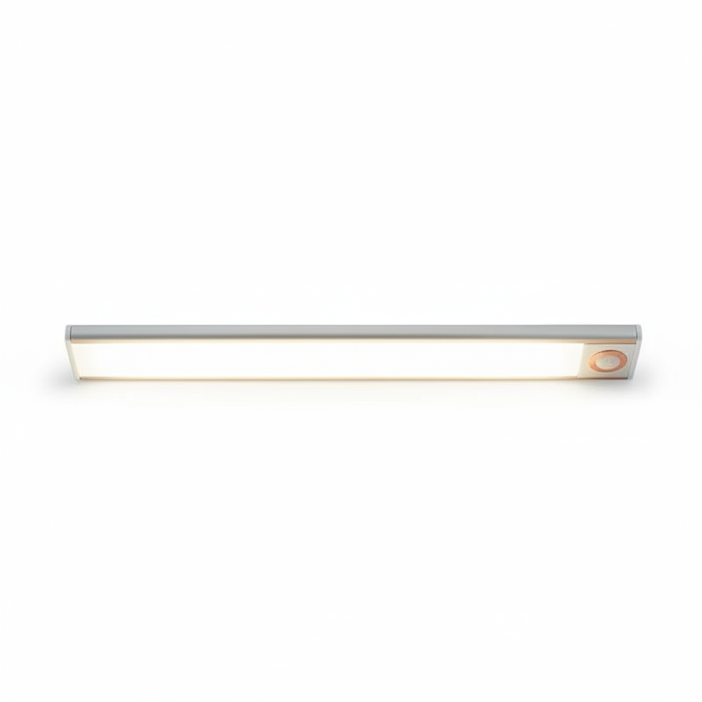 Luz noturna LED com sensor de movimento em fundo branco