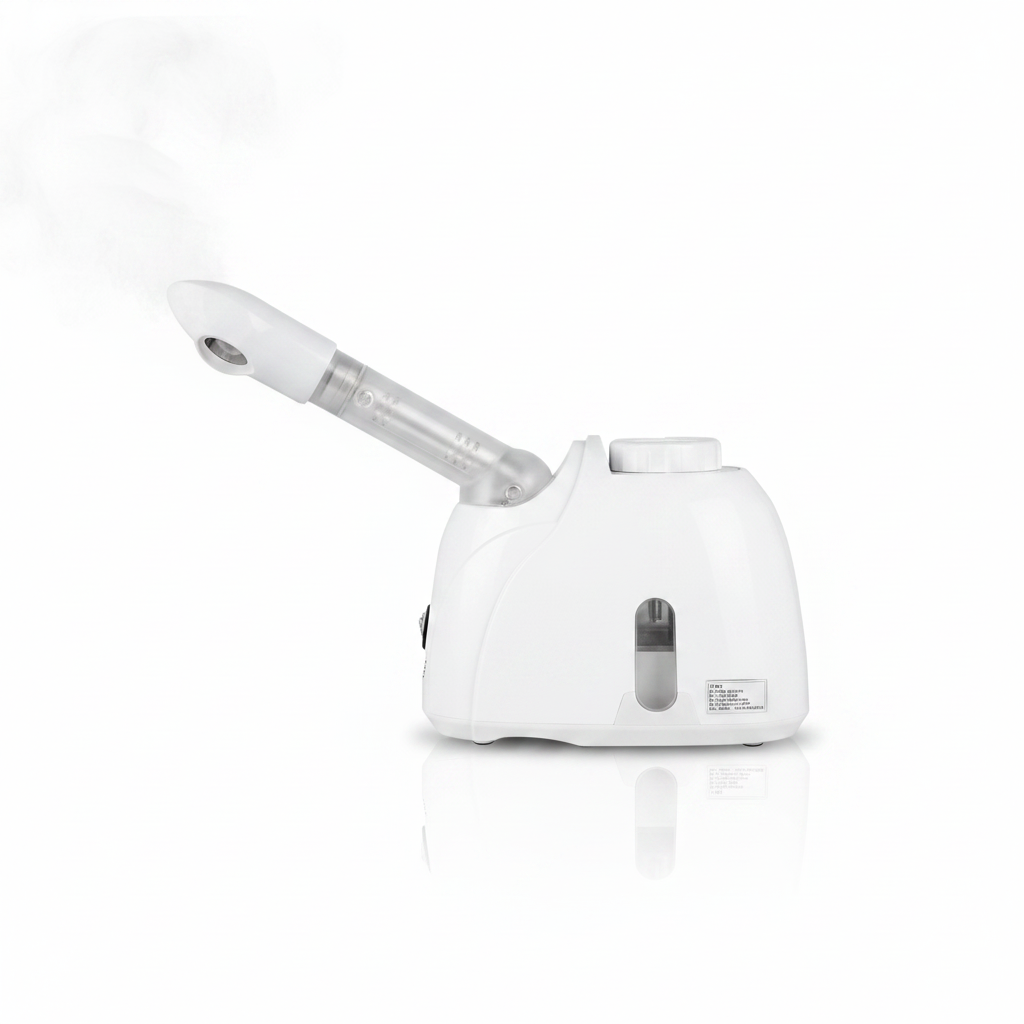 Vaporizador facial de ozônio limpeza profunda em fundo branco