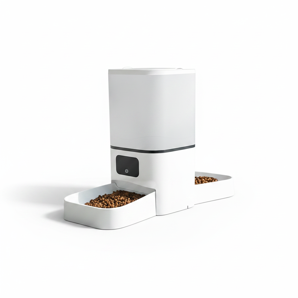 Comedouro automático 6L inteligente com Tuya em fundo branco