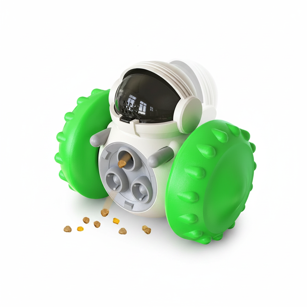 Dispenser de petiscos interativo puzzle para cão em fundo branco