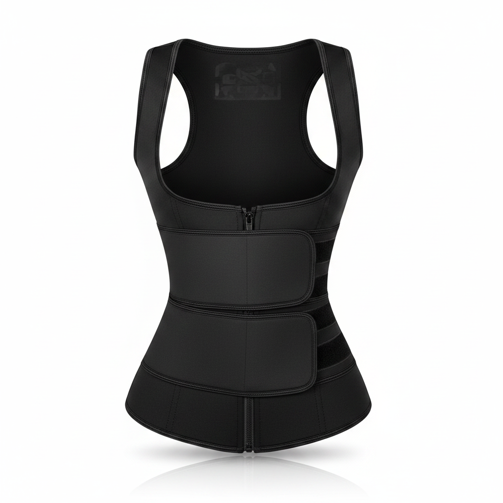 Cinta modeladora emagrecedora em neoprene feminina em fundo branco