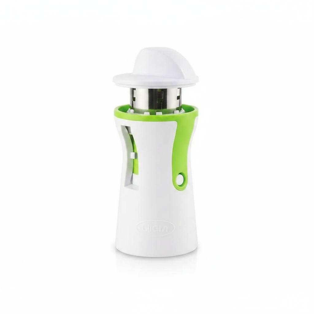 Espiralizador manual de legumes para macarrão de abobrinha em fundo branco