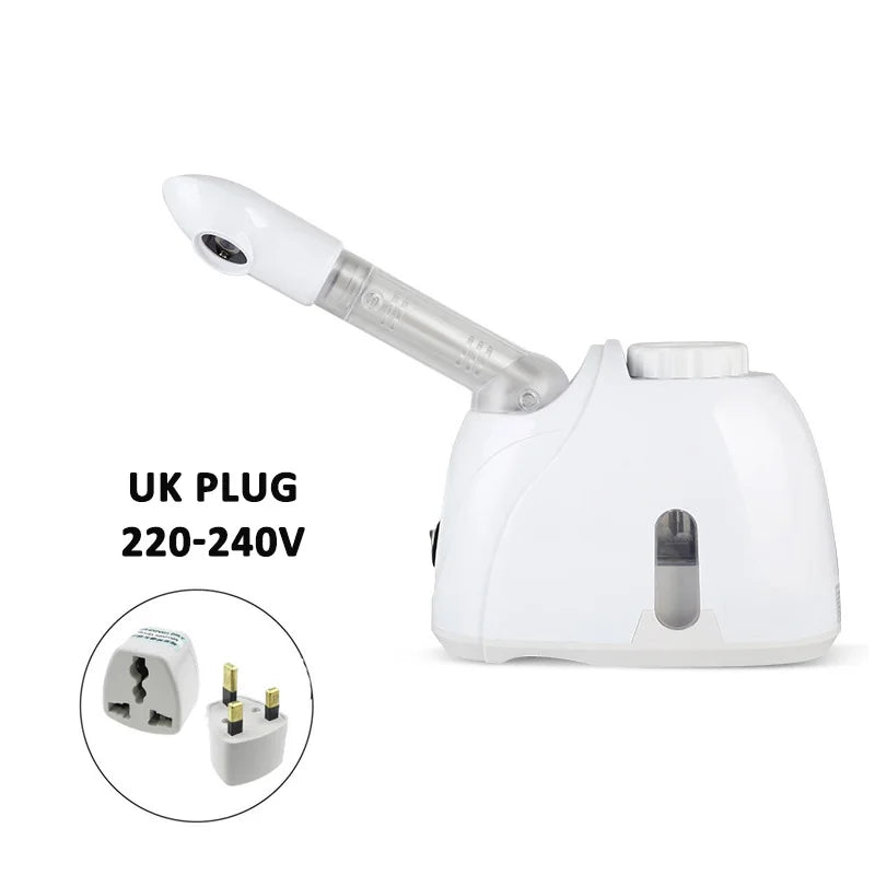 Vaporizador facial de ozônio limpeza profunda em fundo branco