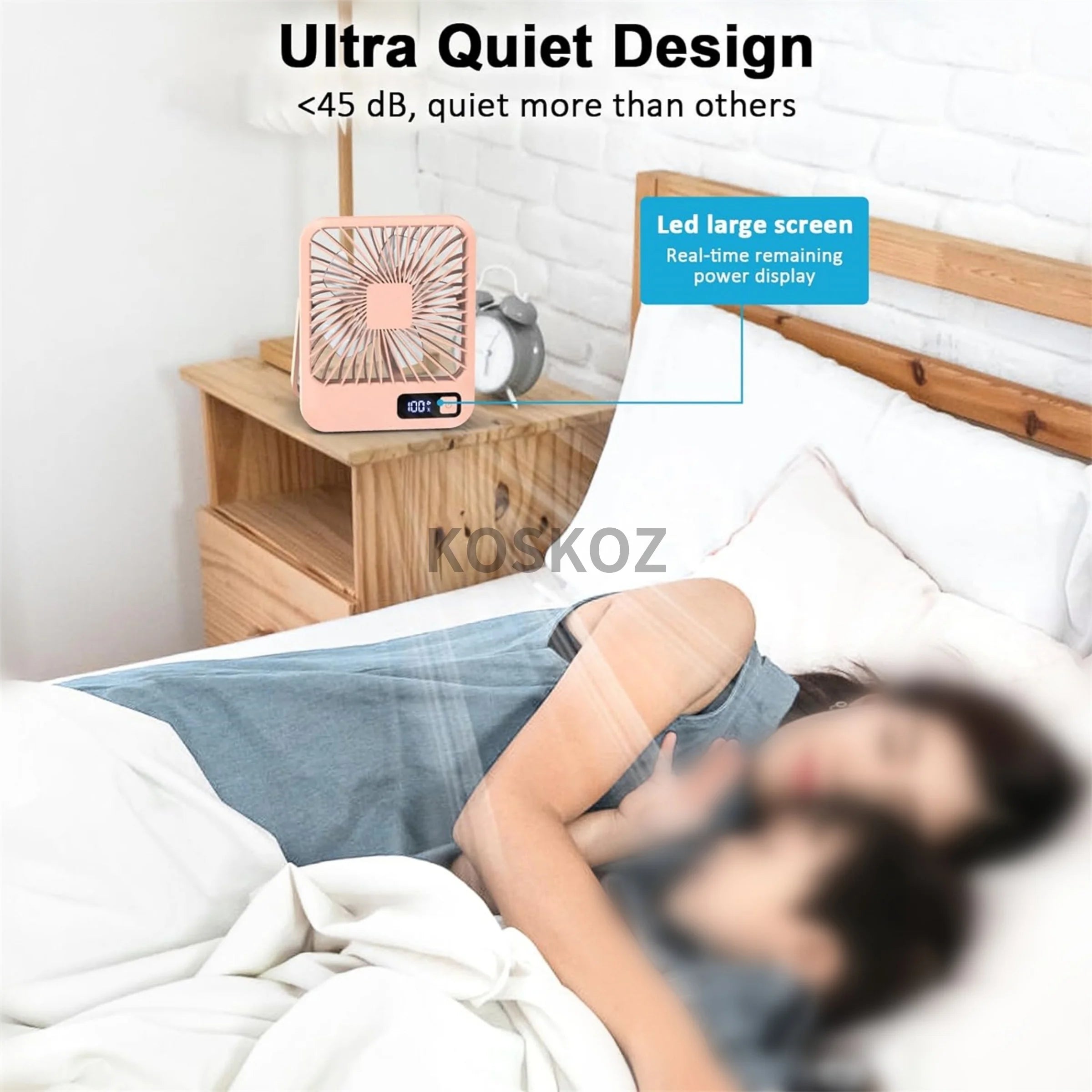 Ventilador de Mesa USB Recarregável Dobrável 180 Graus - Foto 12