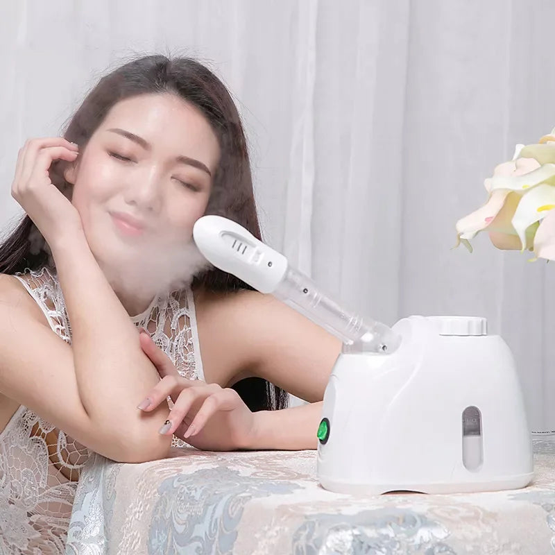 Vaporizador facial de ozônio limpeza profunda em fundo branco