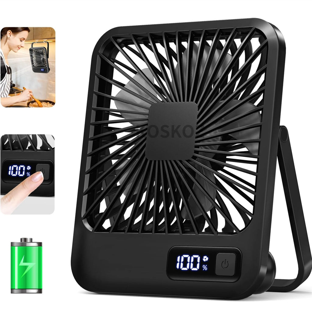 Ventilador de Mesa USB Recarregável Dobrável 180 Graus - Foto 2