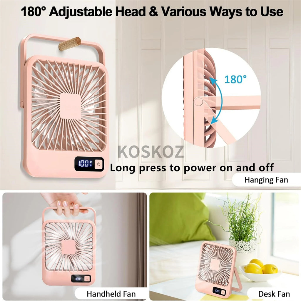 Ventilador de Mesa USB Recarregável Dobrável 180 Graus - Foto 9