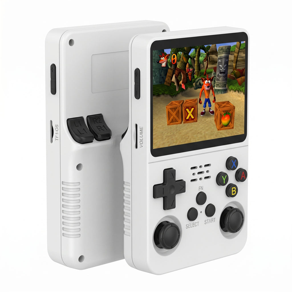 Mini Console Portátil 15 Mil Jogos Famosos | Tela IPS 3,5" em fundo branco