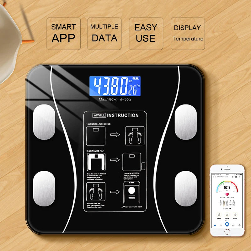 Balança Digital Bluetooth Bioimpedância com Aplicativo Inteligente - Foto 12