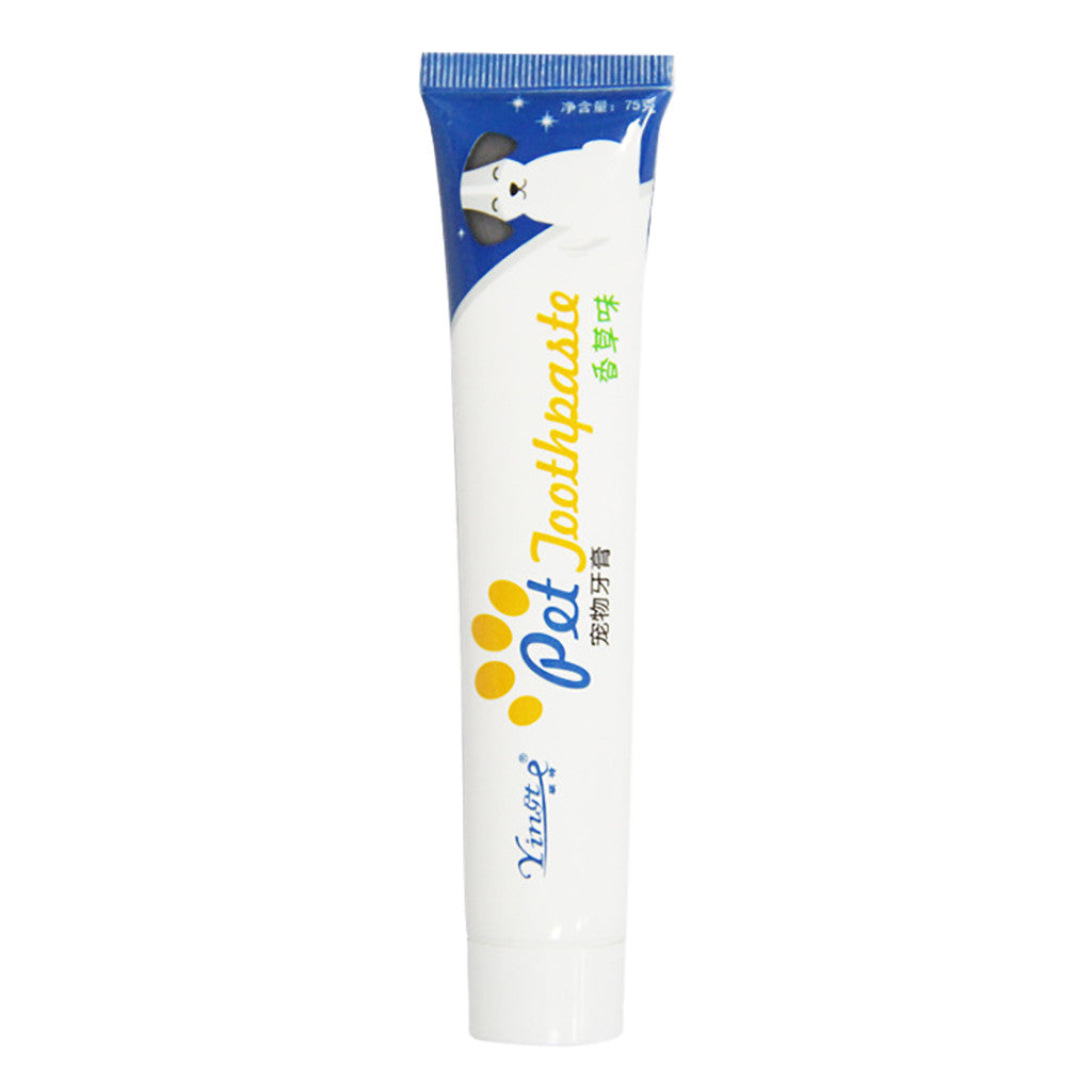 Creme dental enzimático para pet cães e gatos em fundo branco