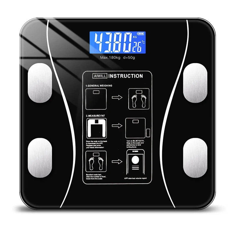 Balança Digital Bluetooth Bioimpedância com Aplicativo Inteligente 9