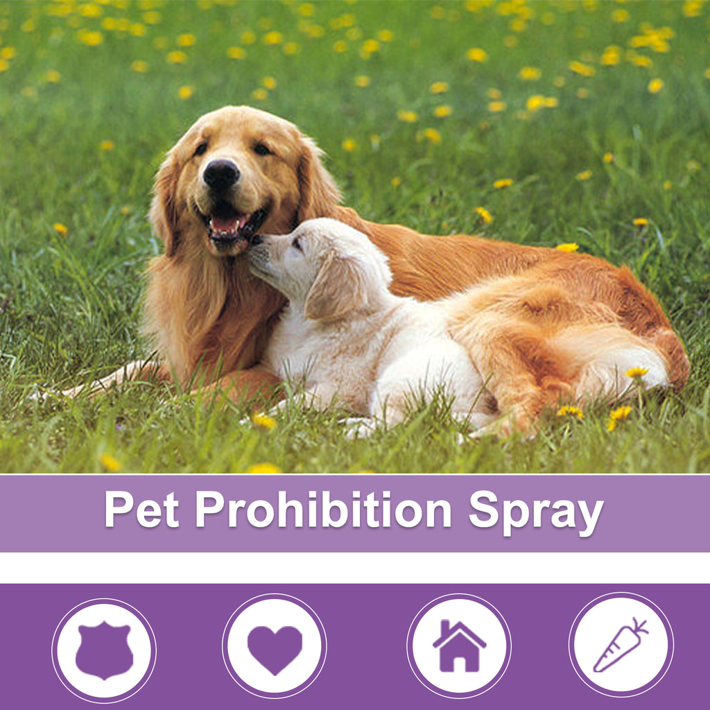 Spray calmante com feromônio para cães e gatos em fundo branco
