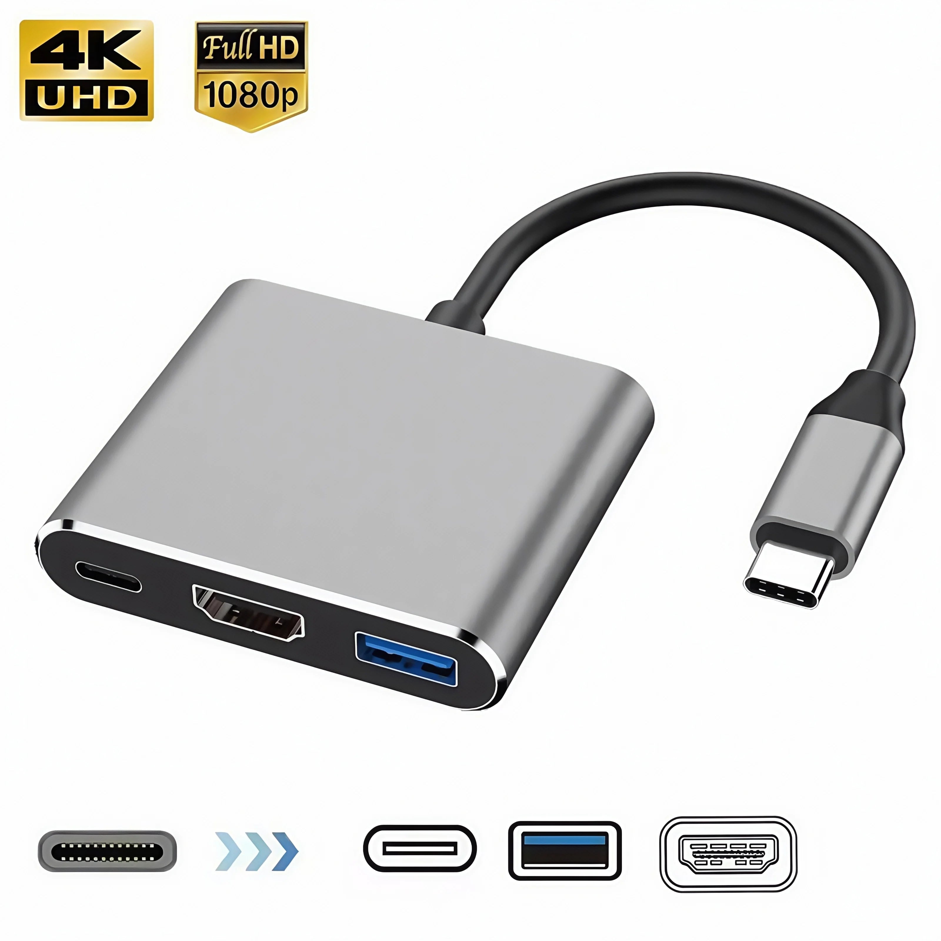 Adaptador USB-C para HDMI 4K com Entrada USB 3.0 e Carga 6