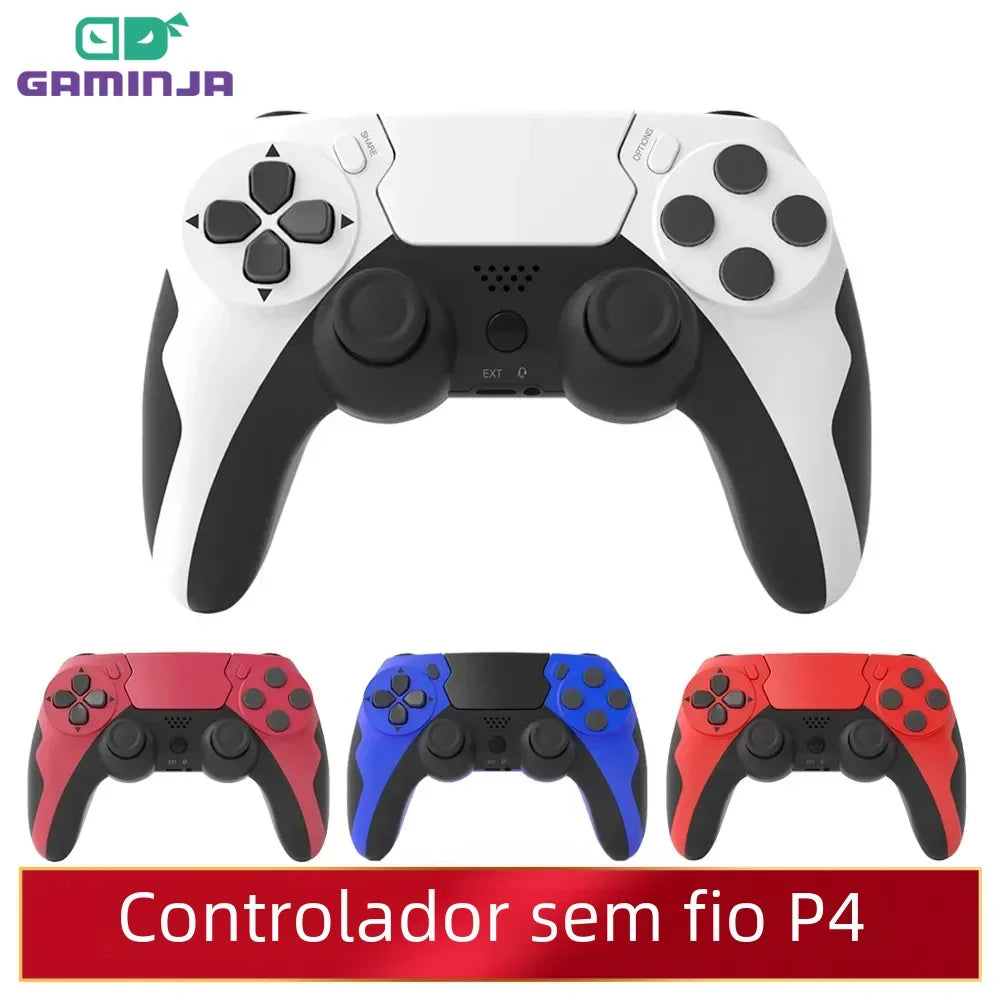 Controle gamer bluetooth sem fio vibração em fundo branco