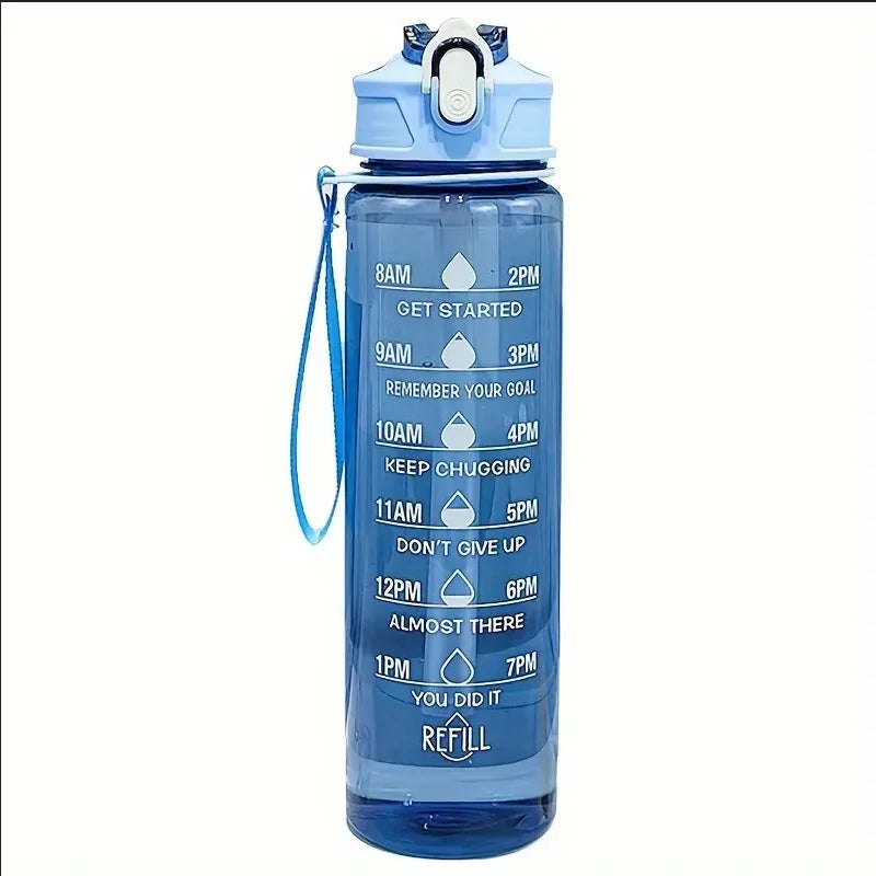 Garrafa de água squeeze 800ml academia esporte em fundo branco