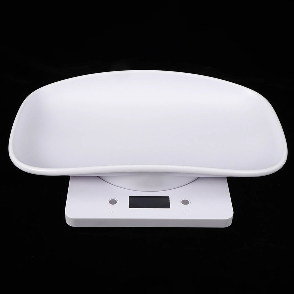 Balança digital para pet pequeno 10kg precisão 1g em fundo branco