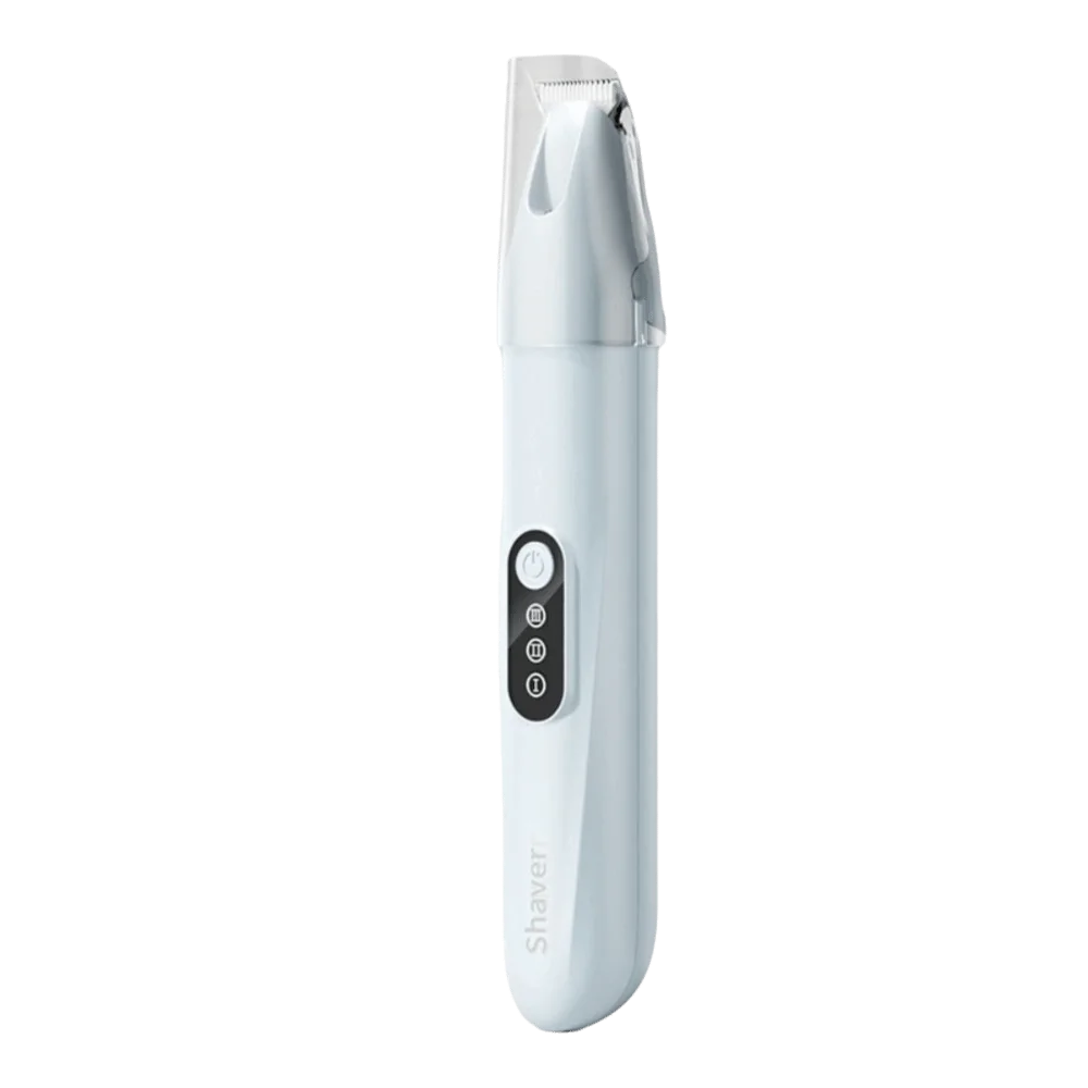 Aparador de patas pet elétrico com luz LED em fundo branco