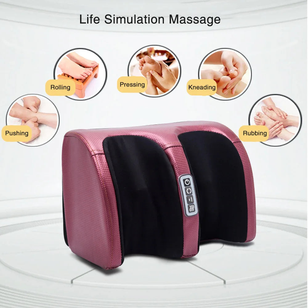 Massageador shiatsu elétrico para pés com aquecimento em fundo branco