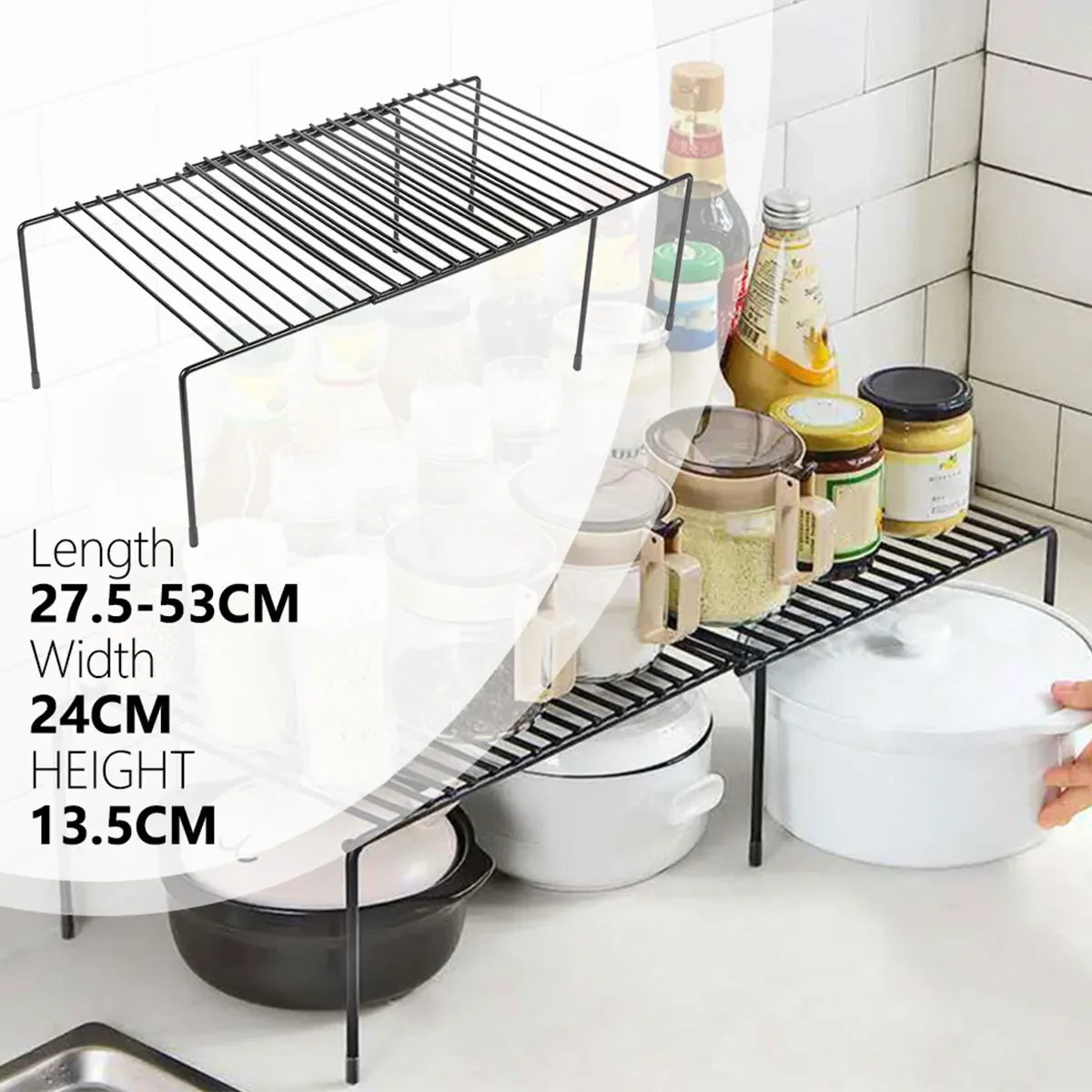 Prateleira Expansível Cozinha Organizador Temperos Dupla Camada 5