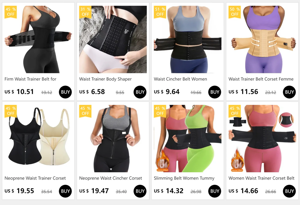 Cinta modeladora emagrecedora em neoprene feminina em fundo branco