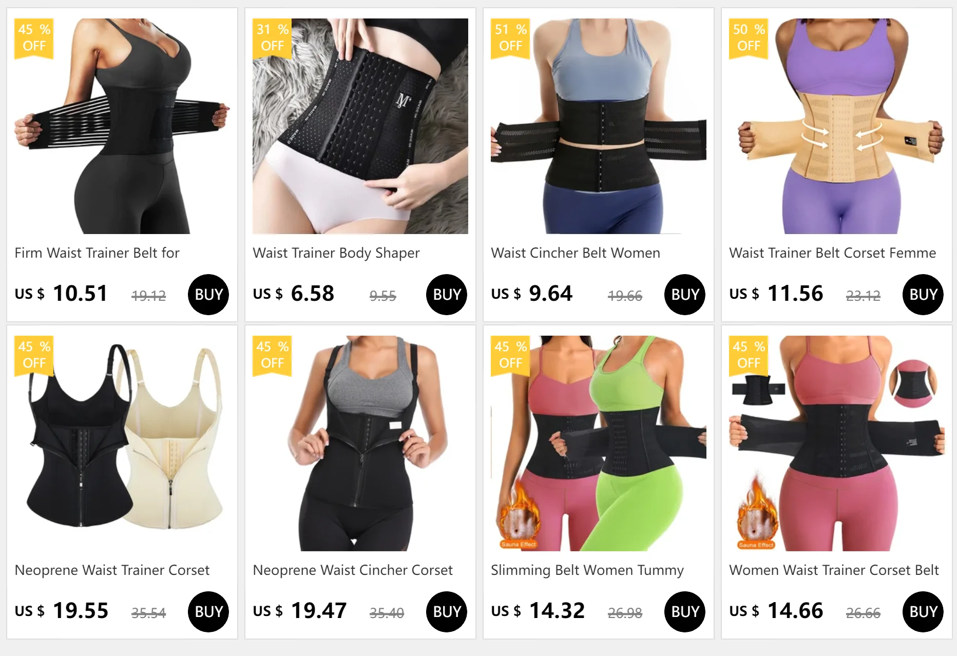 Cinta modeladora emagrecedora em neoprene feminina em fundo branco