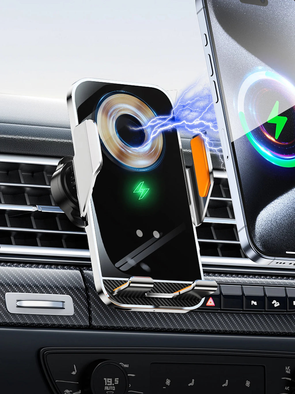 Suporte Veicular para Celular com Carregador Sem Fio Sensor 7