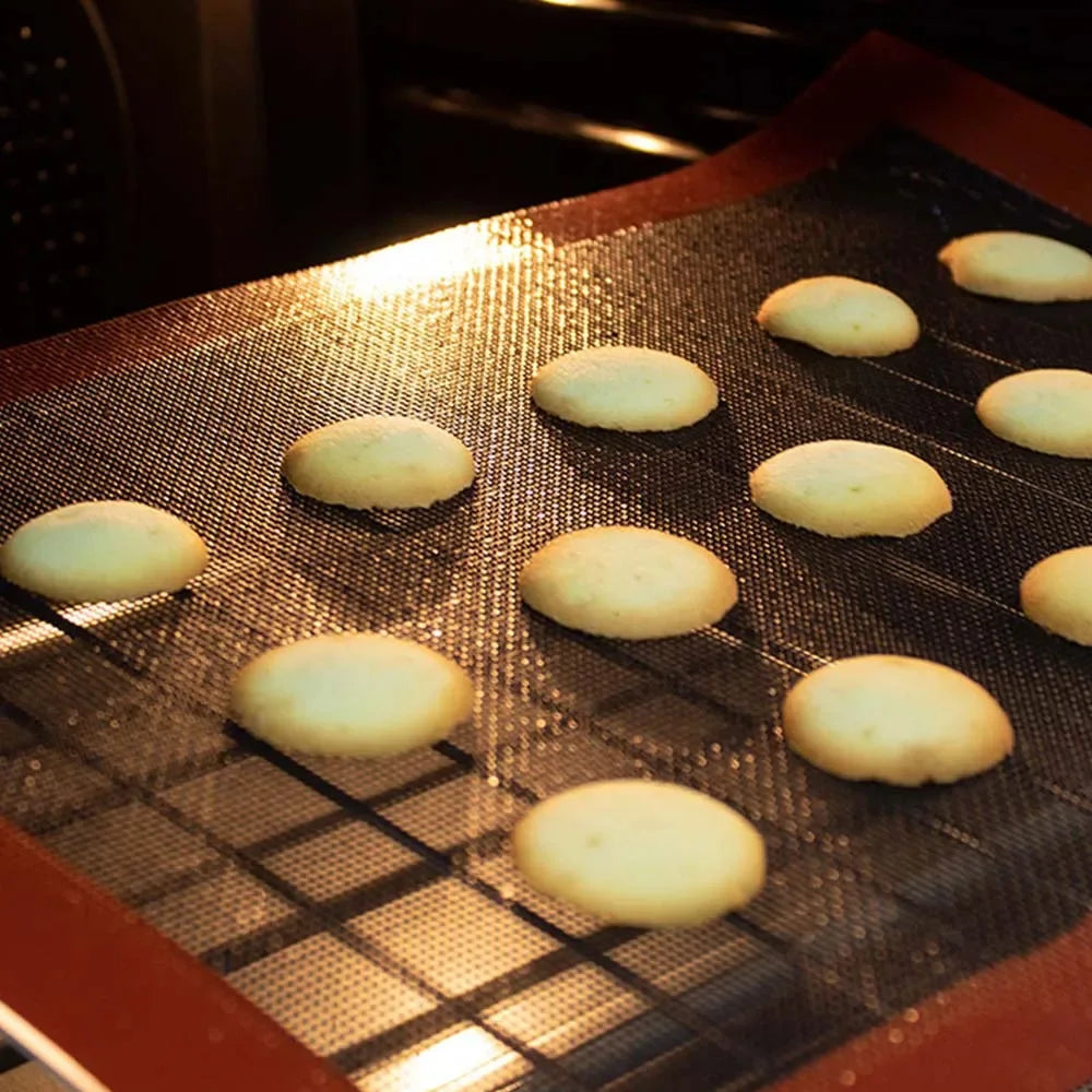 Tapete de silicone para forno 30x40 cm antiaderente reutilizável em fundo branco
