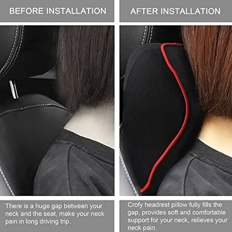 Apoio de Cabeça de Carro Memory Foam Pescoço Conforto 4