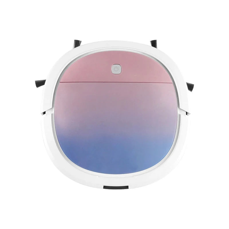 Robô aspirador inteligente com WiFi e tanque de água em fundo branco