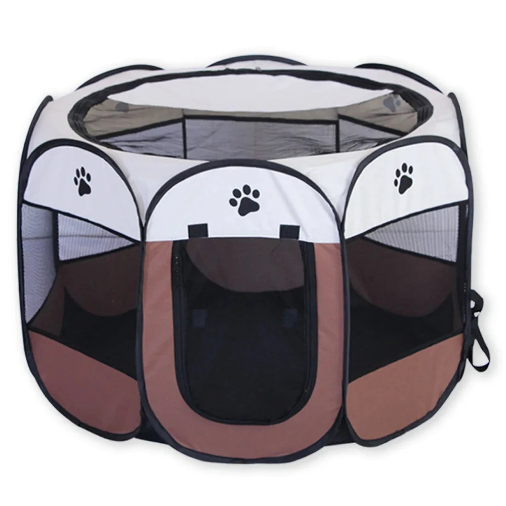 Casinha tenda dobrável para cães e gatos portátil respirável em fundo branco
