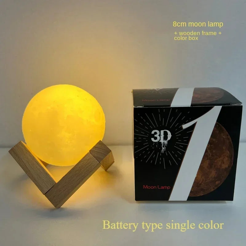 Luminária Lua 3D LED 16 Cores com Controle Recarregável - foto 25