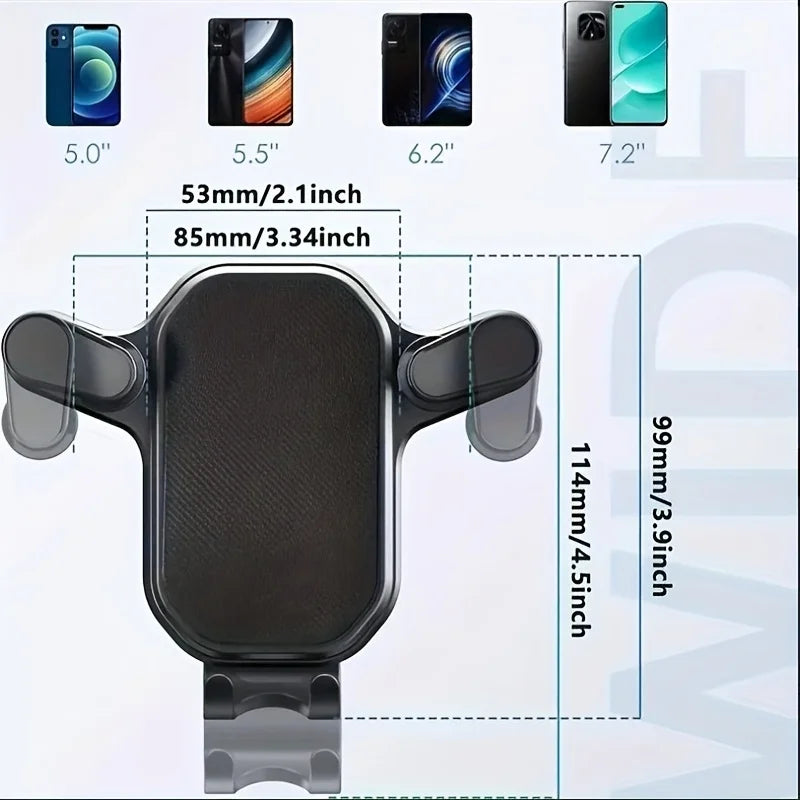 Suporte veicular de celular para saída de ar em fundo branco