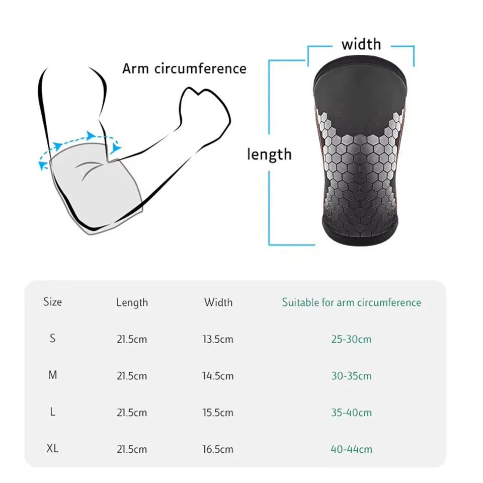 Cotoveleira Compressão Neoprene 7mm Par Musculação e Tênis 2
