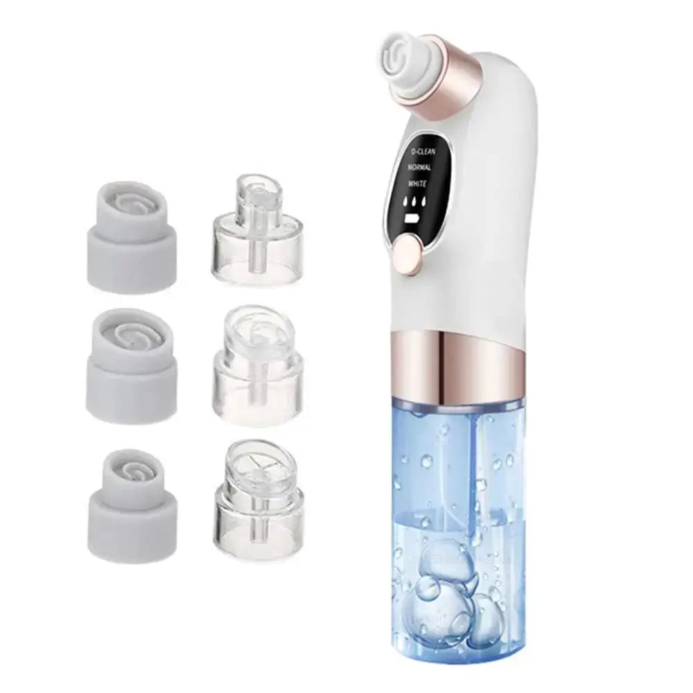 Removedor de cravos a vácuo elétrico USB com 5 cabeças em fundo branco