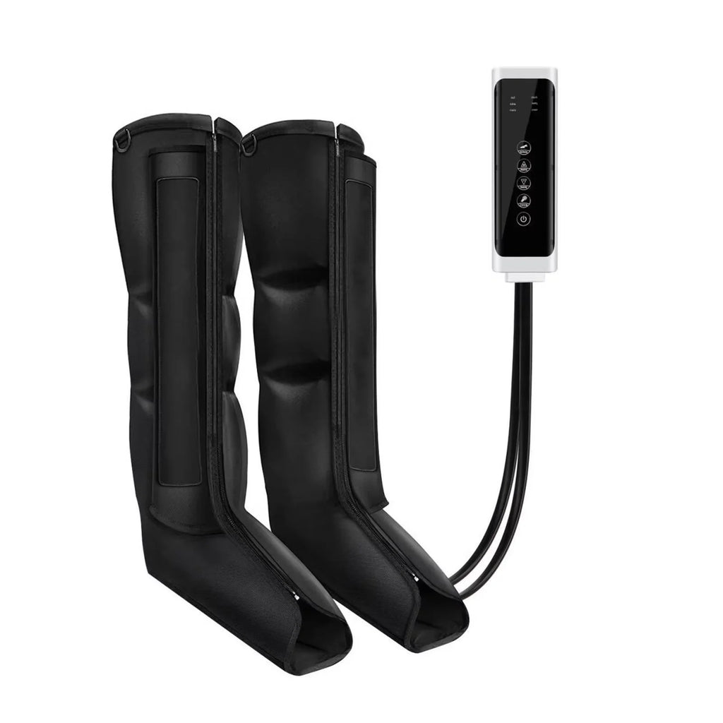 Bota pneumática pressoterapia drenagem linfática em fundo branco
