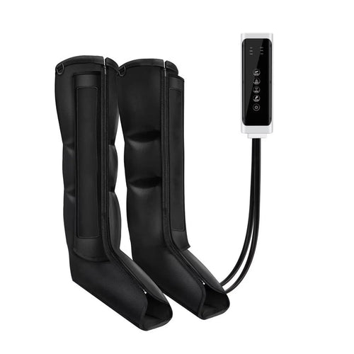 Bota pneumática pressoterapia drenagem linfática em fundo branco