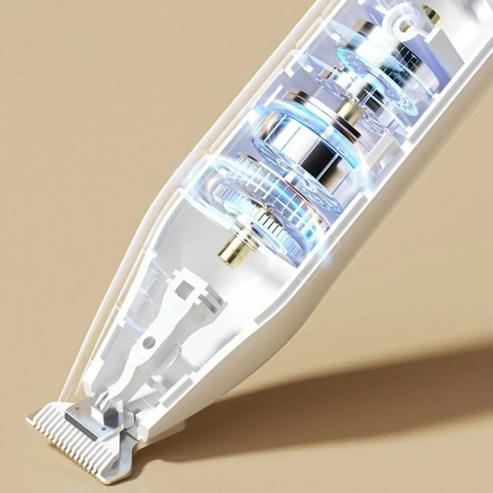 Aparador de patas pet elétrico com luz LED em fundo branco