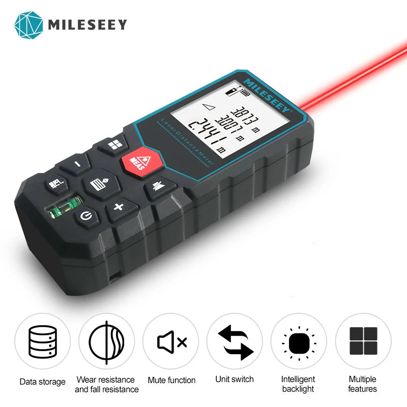 Trena digital a laser profissional em fundo branco