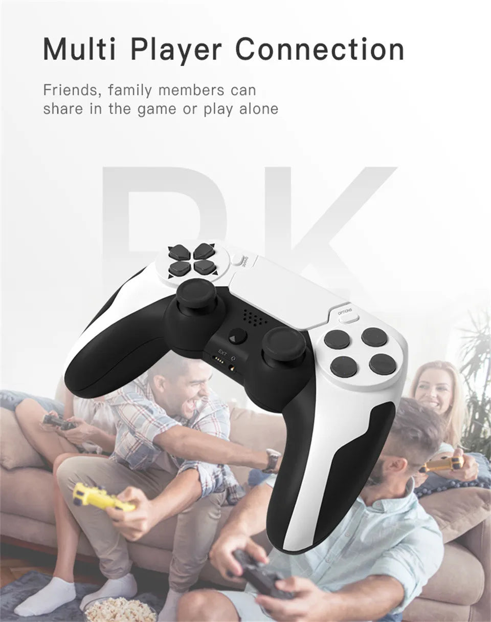 Controle gamer bluetooth sem fio vibração em fundo branco