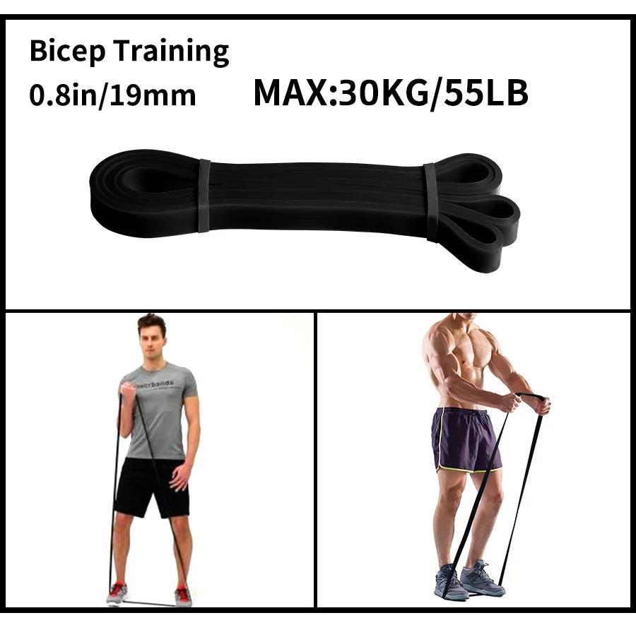 Faixa elástica de resistência kit pilates treino em casa em fundo branco
