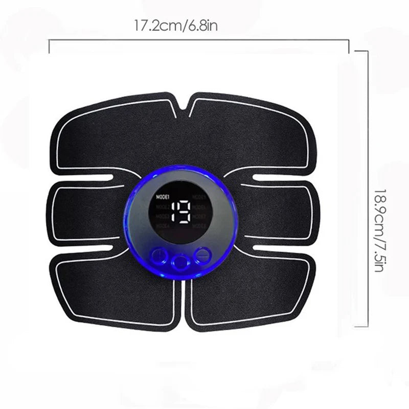 Aparelho EMS abdominal tonificador muscular em fundo branco
