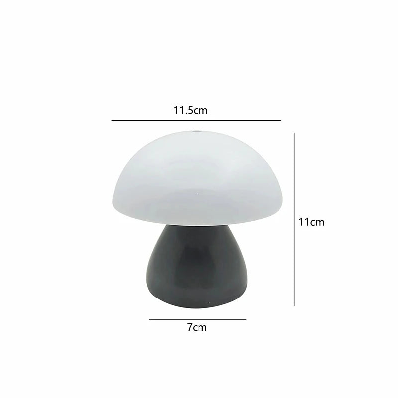 Abajur Cogumelo LED Toque Recarregável Decoração Retrô 8