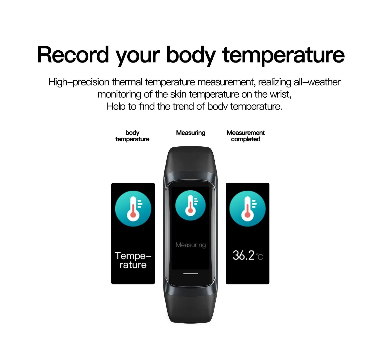 Smartwatch amoled com monitor cardíaco em fundo branco