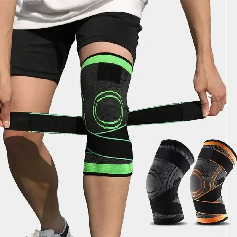 Joelheira Compressão Esportiva Ajustável Par Proteção Tendinite 1