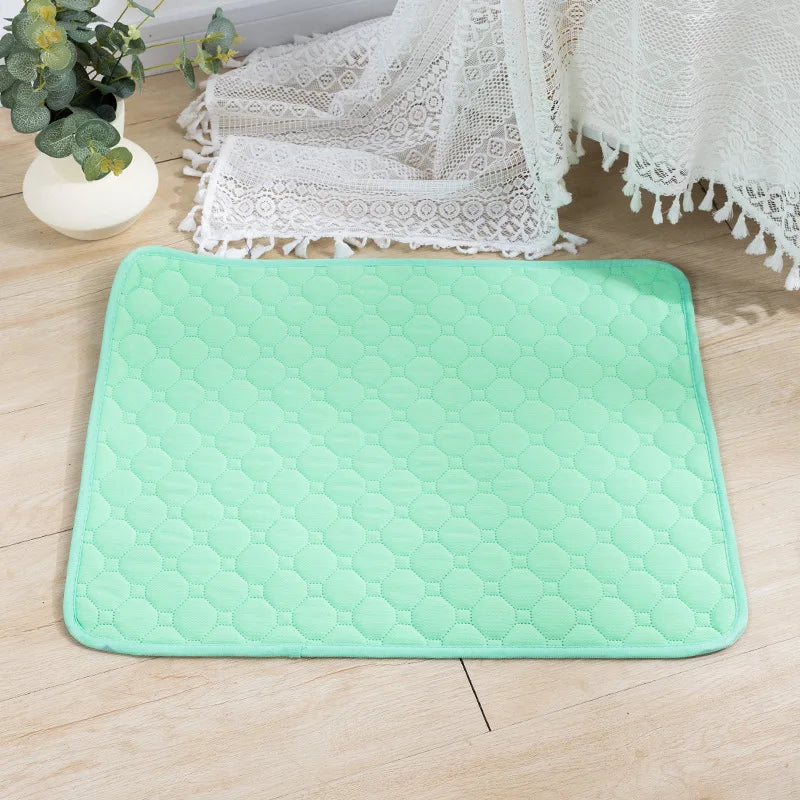 Tapete higiênico lavável reutilizável para cães em fundo branco