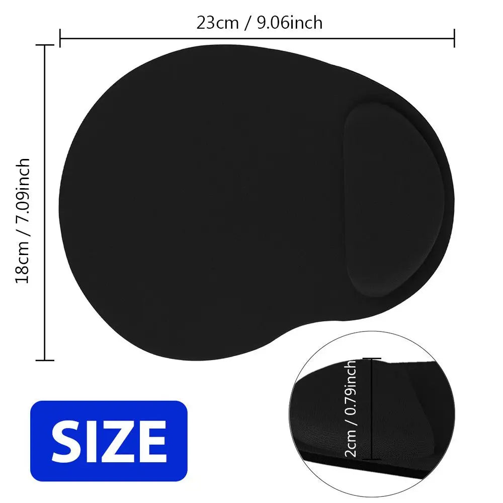 Mouse pad ergonômico com apoio de pulso em gel em fundo branco