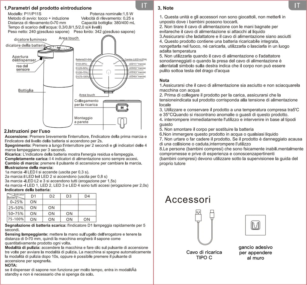 Dispenser Automático de Sabonete Líquido Sensor Touchless 10
